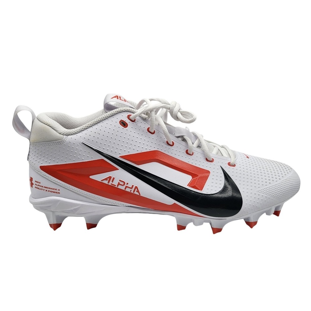 Nike Alpha‎ Menace 4 Men 13 White Red Football Cleats FZ7703-103